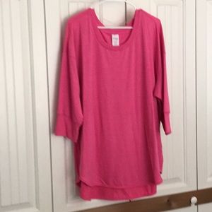 DANSKIN NOW hot pink super soft top, size 2X